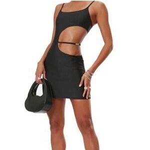 The Kript “Kayla” Black Cut-Out Dress
